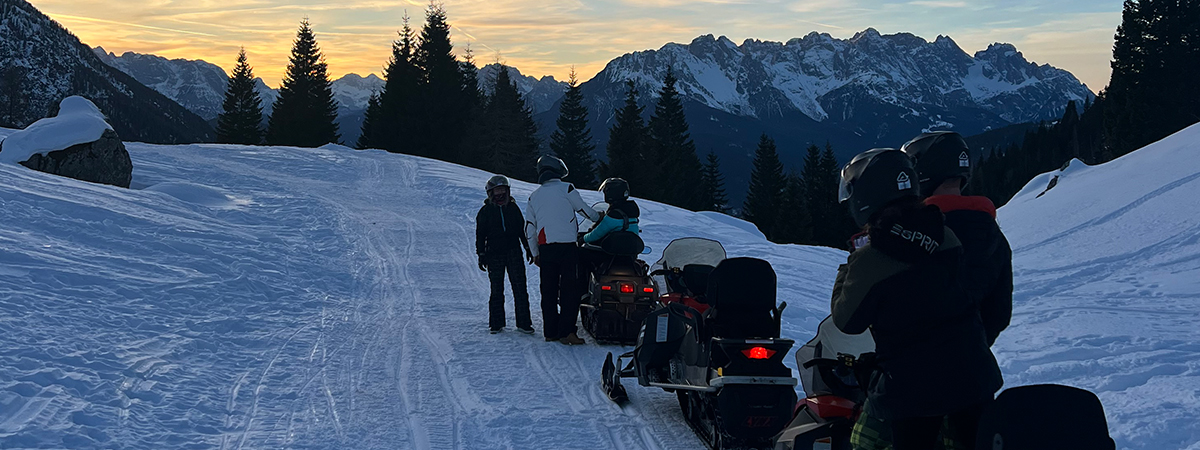 Motoslitta in Cadore