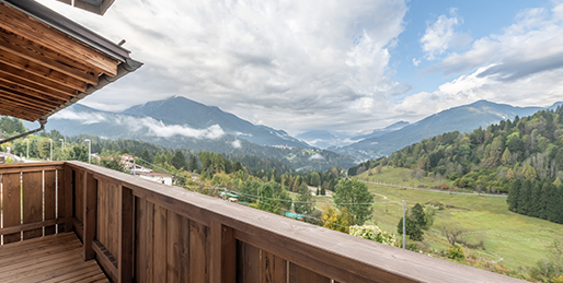 Vista dal balcone Monolocale Cridola