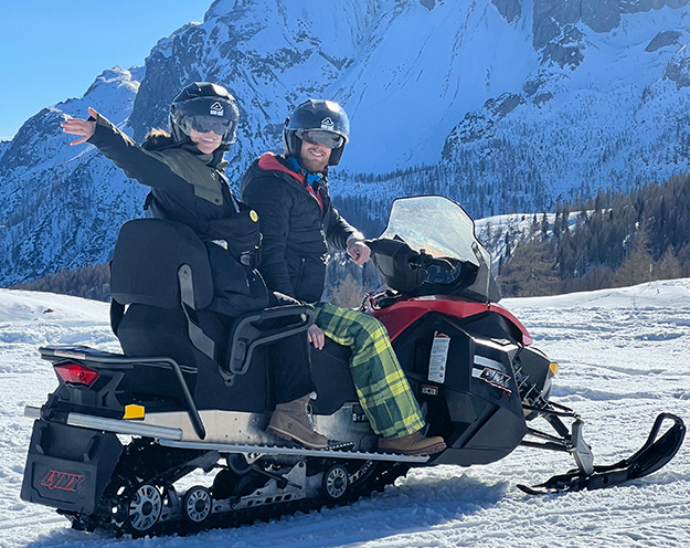 Motoslitta in Cadore